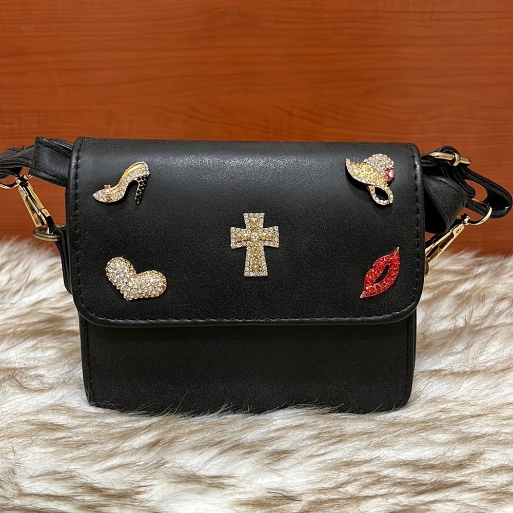 Adorable little bag with crystal accents.  NEW!!